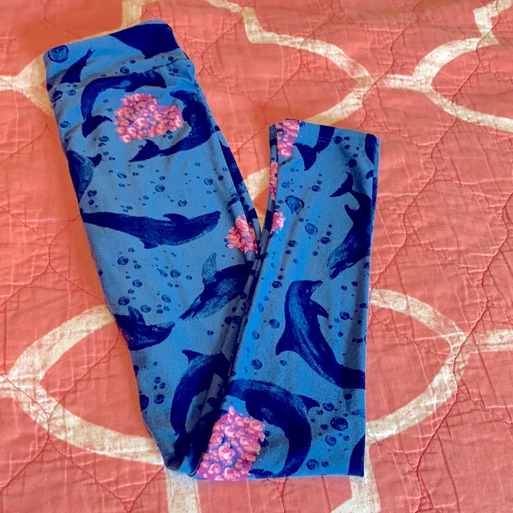 LuLaRoe Kids L/XL Dolphin Leggings